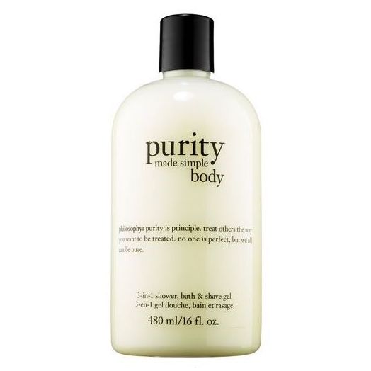 Philosophy Purity Made Simple for Body, 3-in-1 Body Wash, Bath & Shave Gel, 16 Oz