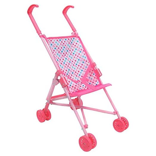 KOOKAMUNGA KIDS Baby Doll Umbrella Stroller | Lightweight and Fully Foldable | Easy to Maneuver | Sturdy Steel Frame | for Dolls & Up to 18 Inches (Pint Unicorn Fabric)