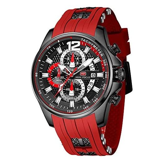 Mens Sport Watches Military Waterproof Multifunction Chronograph Watch Luminous Silicon Strap Casual Watches for Men Fashion Business Wrist Watch Clock