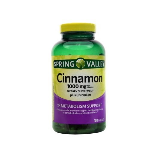 Spring Valley Cinnamon 1000 mg Plus Chromium 200 mg Capsules, 180 Ct