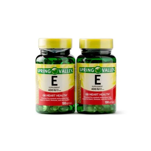 Spring Valley Vitamin E Supplement, 400IU, 200 Softgel Capsule Twin Pack