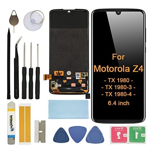 OLED Screen Replacement for Motorola Z4 6.4'' XT1980 XT1980-3 XT1980-4 Assembly LCD Display Touch Screen Digitizer with Tools (Not for Z4 Play)