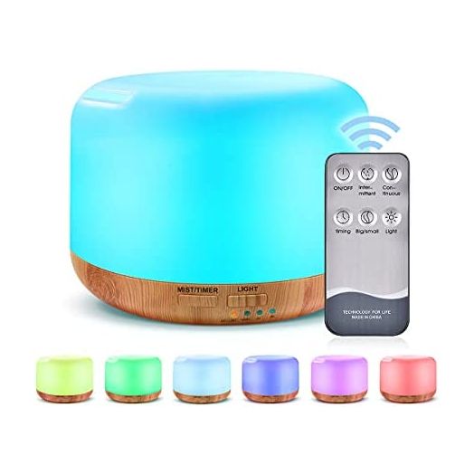 300ML Essential Oil Diffuser, Remote Control Ultrasonic Aromatherapy Oil Diffusers Cool Mist Humidifier