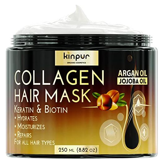 Hair Mask for Dry Damaged Hair with Collagen, Biotin, Argan Oil, Helps Repair Hair and Reduce Damage from
