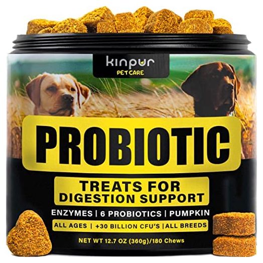 Probiotics for Dogs - Support Gut Health, Itchy Skin, Allergies, Yeast Balance, Immunity - Dog Probiotics and Digestive Enzymes for Small, Medium and Large Dogs - 180 Probiotic Chews for Dogs, Duck