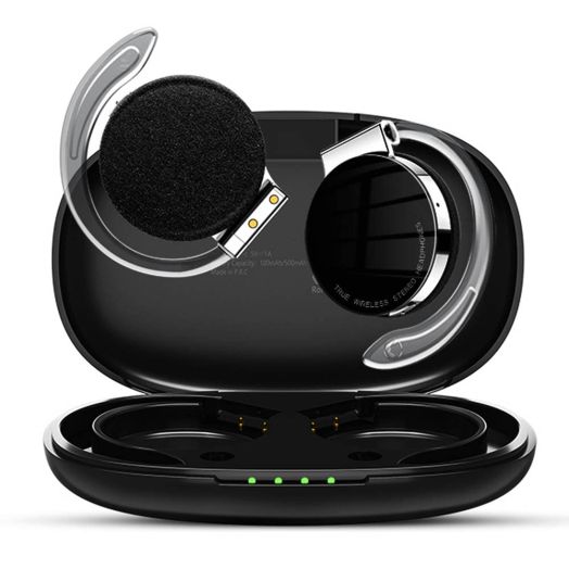 Bluetooth Headphones Open Ear Headphones Over The Ear Headphones Wireless Blutooth Headphones Clip On Headphones Earbuds Running Headphones (F2-Black)