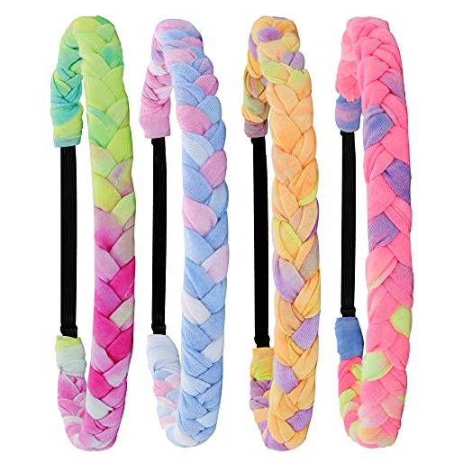 FROG SAC 4 Tie Dye Braided Headbands