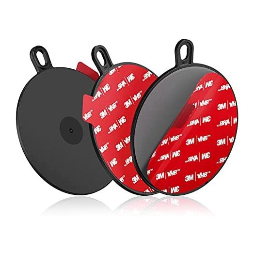 Dashboard Pad Mounting Disk for Suction Cup, 95mm (3.74") 3M Heat Resistant Adhesive Disc for Dash Camera Windshield Holder, GPS, Tablet, Car Phone Bracket Base with Sticky Adhesion Replacement 3 Pack