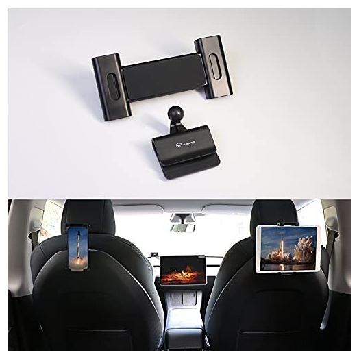 TPARTS Backseat Headrest Tablet Mount Holder for Model3 ModelY 2018-2022 ,Compatible iPad(Including 12.9" iPad pro) and Smart Phones Over 4.7"