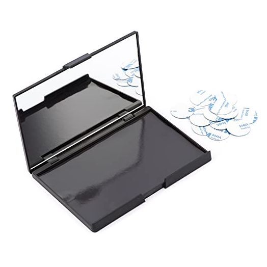 Allwon Empty Magnetic Plastic Eyeshadow Makeup Palette with 15Pcs Adhesive Empty Palette Metal Stickers for Eyeshadow Lipstick Blush Powder