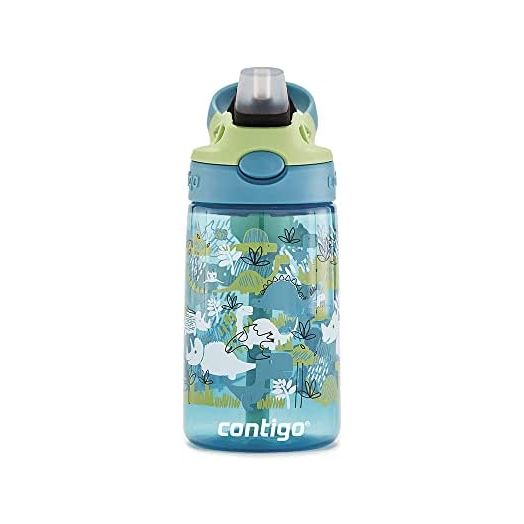 Contigo Kids Water Bottle with Redesigned AUTOSPOUT Straw, 14 oz., Dino