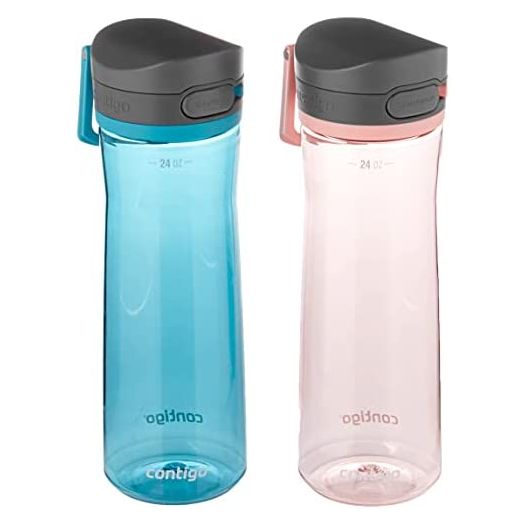 Contigo 2144909 Water Bottle, 24oz, Juniper & Pink Lemonade