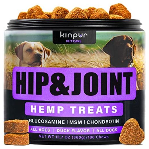 Glucosamine for Dogs - Functional Joint Supplement for Dogs with Chondroitin and MSM - Supports Better Mobility, Hip and Joint Health - 180 Soft Duck-Flavored Chews - For All Breeds, Ages, Sizes