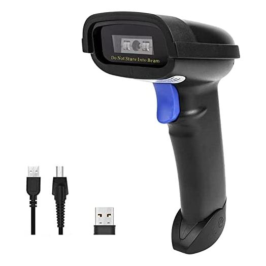 NETUM Bluetooth Barcode Scanner, Compatible with 2.4G Wireless & Bluetooth Function & Wired Connection, Connect Smart Phone, Tablet, PC, CCD Bar Code Reader Work with Windows, Mac,Android, iOS