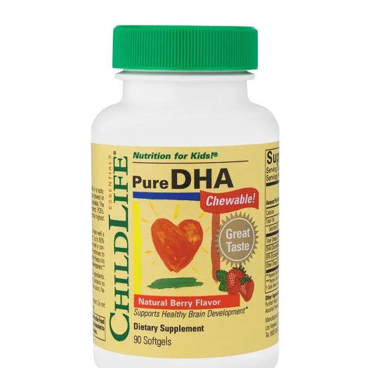 ChildLife Essentials Pure DHA Chewable, Natural Berry Flavor - 90 Softgels