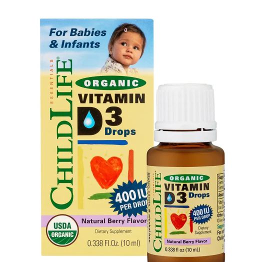 ChildLife Essentials Organic Vitamin D3 for Babies & Infants - 0.338 fl. oz (10 ml)