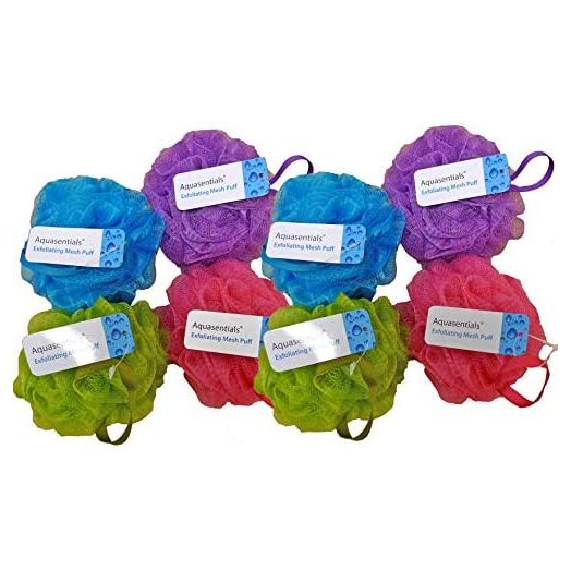 Aquasentials Mesh Pouf Bath Sponge (8 Pack)