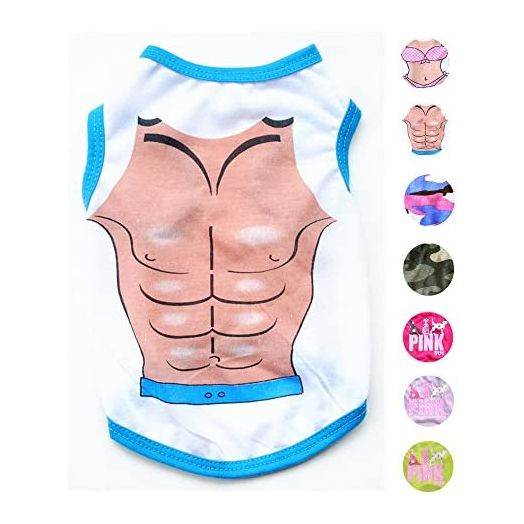 Dog Shirts Pet Shirts Dog T-Shirt Puppy Dog T Shirt Dog Vest Puppy Vest Pet Clothing Puppies Clothes for Small Dogs Doggie Tee Summer Apparel Female Dog Shirt Beach Wear