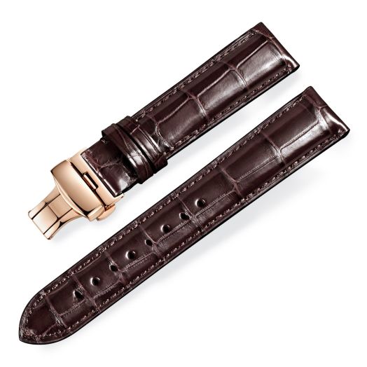 EHHE ZPF Real Alligator Leather Replacement Watch Strap Deployment Buckle for Men's Watch Band and Women's Watch Band 18mm 19mm 20mm 21mm 22mm 23mm 24mm