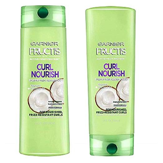 Garnier Fructis Triple Nutrition Curl Nourish Bundle: Shampoo and Conditioner, 13 Fl Oz