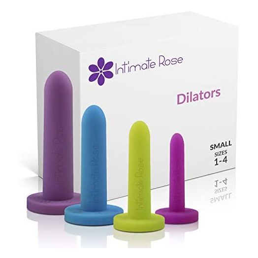 Intimate Rose Small 4-Pack Silicone Dilators for Women & Men, Sizes 1-4