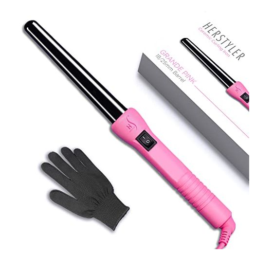 Herstyler Grande Ceramic Curling Iron, 1 inch Hair Curling Wand for Long Short Hair