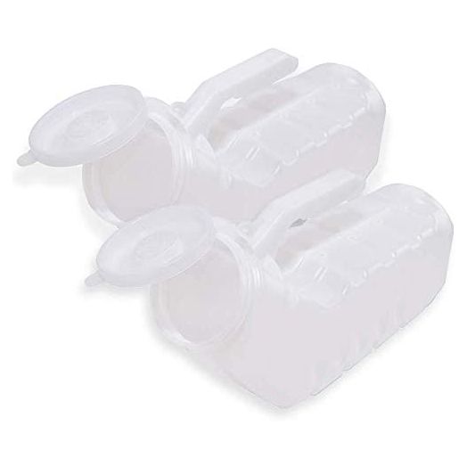 Wonder Sky Urinal Bottle for Men – 1000mL Pack of 2 – Spill Proof Men’s Urinal with Odor-Shield Lid - Portable Plastic Pee Bottle Container for Car, Travel, Elderly and Incontinence