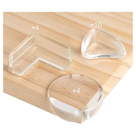 Corner Protector for Baby, Protectors Guards - Furniture Corner Guard & Edge Safety Bumpers - Baby Proof Bumper & Cushion to Cover Sharp Furniture & Table Edges - Clear and Transparent - (18 Pack)…