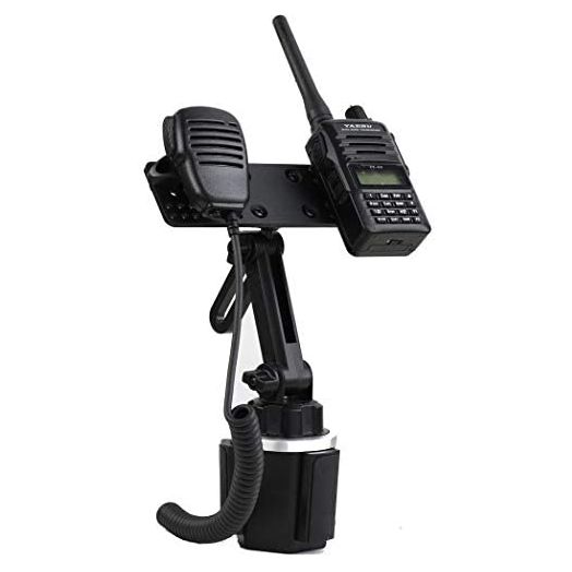 Cup Holder Mount with Height Adjustment and Mic Holder for Anytone BaoFeng Icom Kenwood Yaesu Wouxon HT's