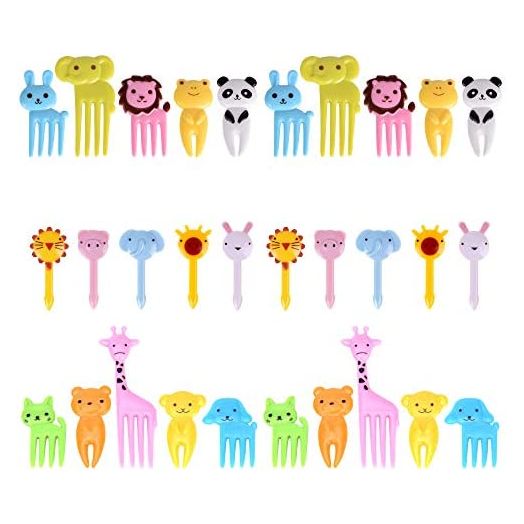 GET FRESH Food Picks for Kids, 30 Pieces Animal Bento Deco Set, Mini Bento Decorations Set for Baby Showers and Kids Parties, Mini Cartoon Toothpick, Bento Lunch Deco