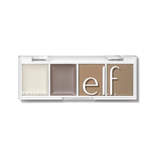 e.l.f. Bite-Size Brow, Mini Brow Quad with Ultra-Pigmented Waxes & Powders, Eyebrow Grooming & Makeup Kit, Blonde, 0.14 Oz