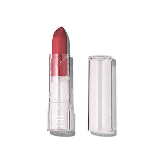 e.l.f. Srsly Satin Lipstick, Intense color Payoff & Silky Smooth Formula, Taffy, 12 oz.
