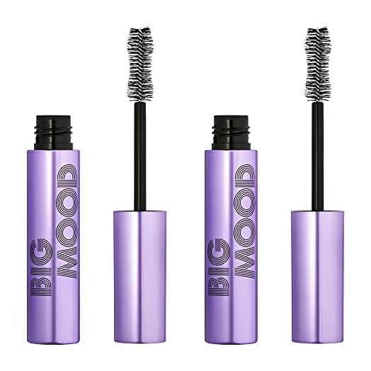e.l.f. Big Mood Mega Volume & Lifting Mascara Bundle, Bold Volume & Instant Lift, Creates Long Lasting Voluminous Lashes, Infused with Jojoba Wax, Black, 2 Count