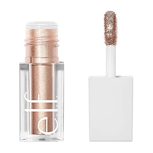 e.l.f. Liquid Metallic Eyeshadow, Gel Formula, High-Impact Multi-Dimensional Finish, One-Swipe Coverage, Moon, 0.1 Fl Oz (3mL)