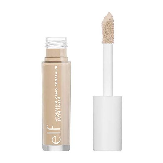 e.l.f, Hydrating Camo Concealer, Lightweight, Full Coverage, Long Lasting, Conceals, Corrects, Covers, Hydrates, Highlights, Medium Peach, Satin Finish, 25 Shades, All-Day Wear, 0.20 Fl Oz