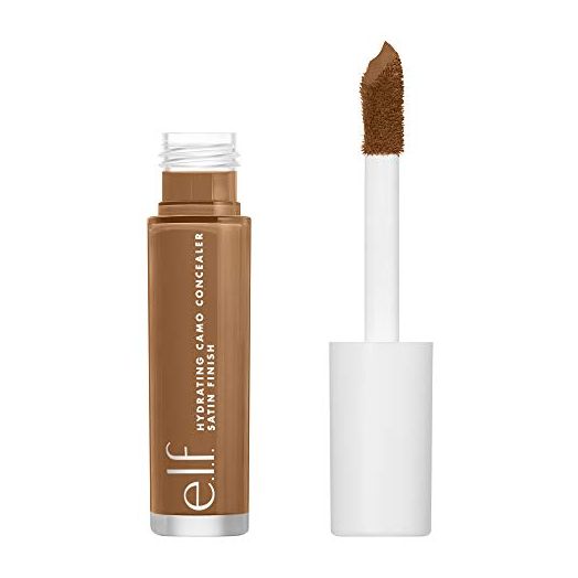 e.l.f, Hydrating Camo Concealer, Lightweight, Full Coverage, Long Lasting, Conceals, Corrects, Covers, Hydrates, Highlights, Deep Cinnamon, Satin Finish, 25 Shades, All-Day Wear, 0.20 Fl Oz
