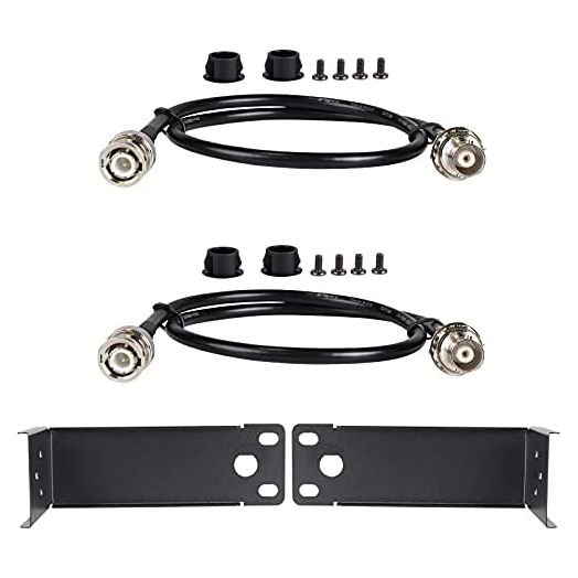 Phenyx Pro PTU-71 BNC Antenna Kit, Two Connecting Cables 50cm/1.6FT for Front-Mounting Antennas, Metal Rack Plates Included