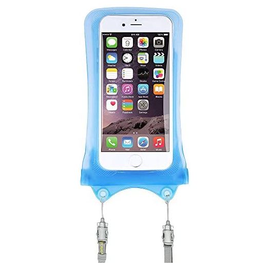AquaVault 100% Waterproof Floating Smart Phone Case & Money Pouch, Fits All Phones, Made from Premium Heavy Duty PVC for Added Drop Protection, Includes Neck Strap