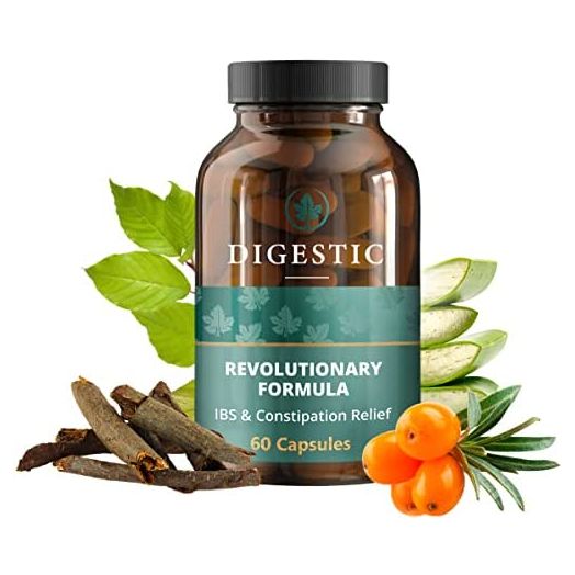Digestic - Laxative for Constipation Relief, Stool Softener for IBS Severe and Strong Constipation 100% Natural - 60 Capsules - Colon Detox Cleanse, Gas and Bloating Stomach Relief for Adults