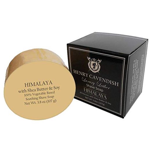 Henry Cavendish Himalaya Shaving Soap with Shea Butter & Coconut Oil, 3.8 oz Puck Refill