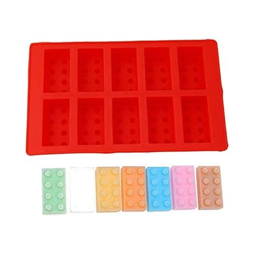 Building Brick Ice Tray or Candy Mold for Lego Lovers! (Red)
