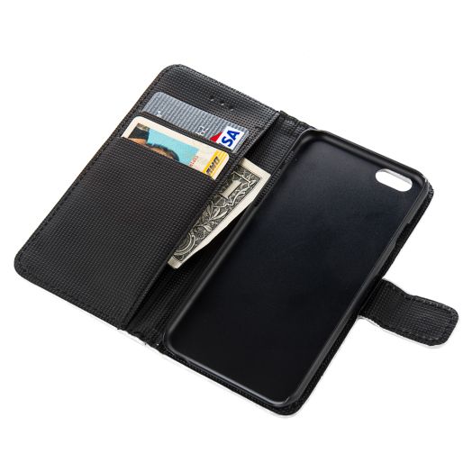 Flip Wallet Folio Phone Case Croc Embossed leather for iPhone 6s iPhone 6