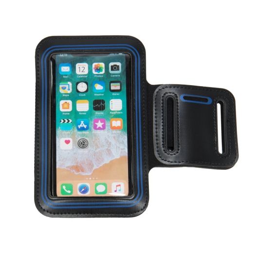 Universal Neoprene Workout Running Gym Armband fits Phones up to 5.9 x 2.9 inches for slim, med, or muscular Arm types