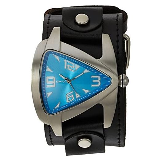 Nemesis LBB011L Men's Oversized Collection Blue Teardrop Triangle Leather Band Watch