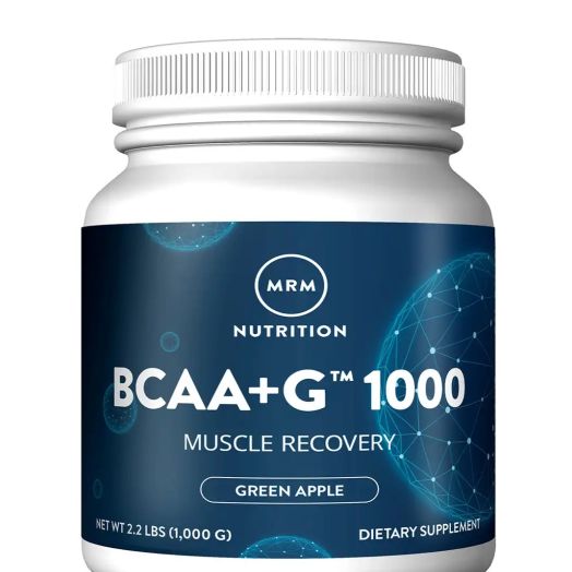 MRM Nutrition BCAA + G 1000 Muscle Recovery, Green Apple Flavor - 1000 Grams