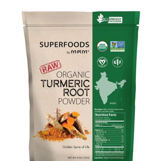 MRM Nutrition Superfoods - Raw Organic Turmeric Root Powder - 6 oz (170 Grams)