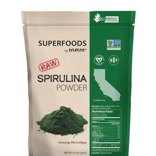 MRM Nutrition Superfoods - Raw Spirulina Powder - 8.5 oz (240 Grams)