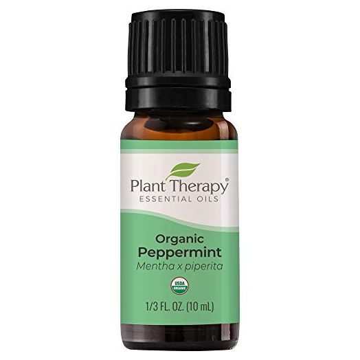 Plant Therapy Organic Peppermint Essential Oil 100% Pure, USDA Certified Organic, Undiluted, Natural Aromatherapy, Therapeutic Grade 10 mL (1/3 oz)