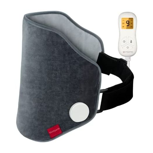 Upgraded Heating Pad for Back Pain Relief, Comfytemp XL Electric Heated Back Wrap with Strap, 9 Heat Settings, 5 Auto-Off, Stay On, Backlight for Cramps, Waist, Lumbar, Abdomen, 15"x 24" - Washable