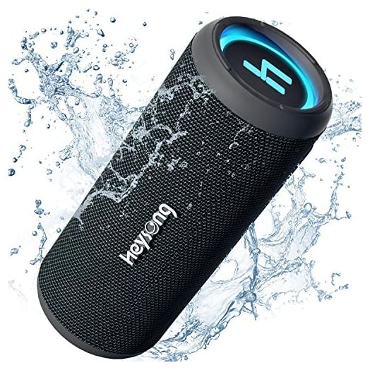HEYSONG Waterproof Bluetooth Speaker, Portable Wireless Outdoor Speakers with 20W Loud Stereo Sound, Good Bass, IPX6 Speaker for Pool, Shower, Kayak, Beach Accessories, Gifts for Men